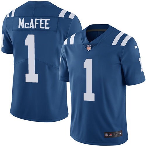 Indianapolis Colts #1 Limited Pat McAfee Royal Blue Nike NFL Home Men JerseyVapor Untouchable jerseys